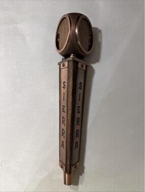 Sierra Nevada 12” Wooden & Copper Beer Tap Handle-No Labels, Man Cave, Home Bar